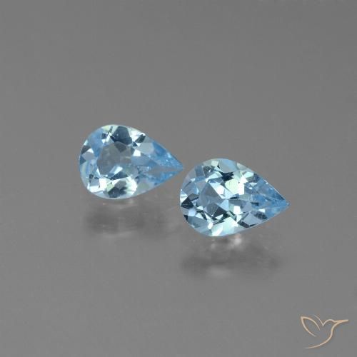 1.27ctw Naturale Celeste Topazio, Forma a pera, VVS-VS