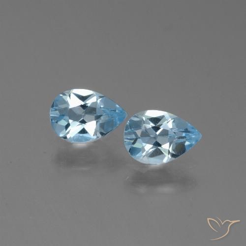 1.64ctw Naturale Celeste Topazio, Forma a pera, VVS-VS