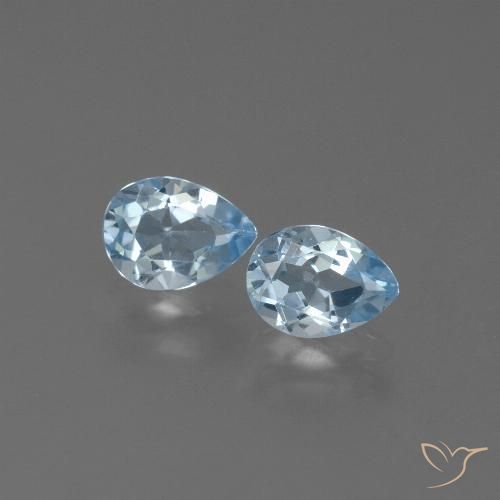 1.72ctw Naturale Celeste Topazio, Forma a pera, VS