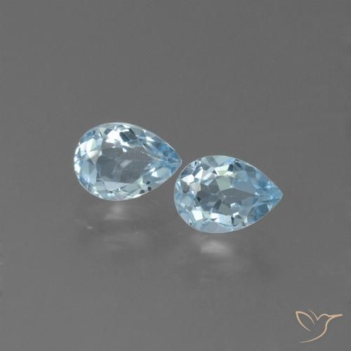 1.75ctw Naturale Celeste Topazio, Forma a pera, VS