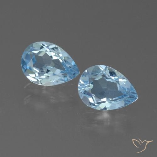 1.72ctw Naturale Celeste Topazio, Forma a pera, VVS-VS