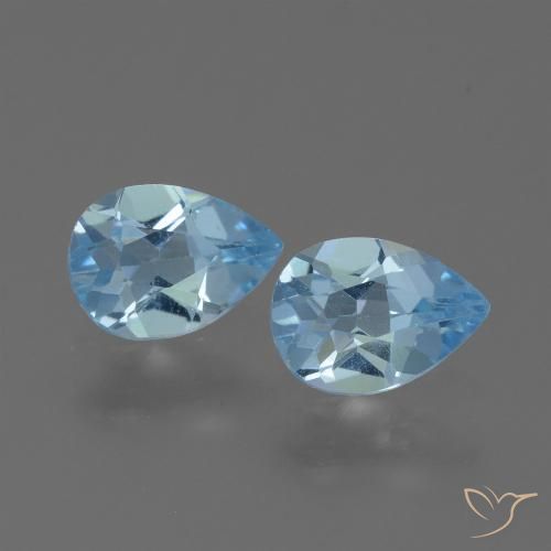 1.57ctw Naturale Celeste Topazio, Forma a pera, VVS-VS