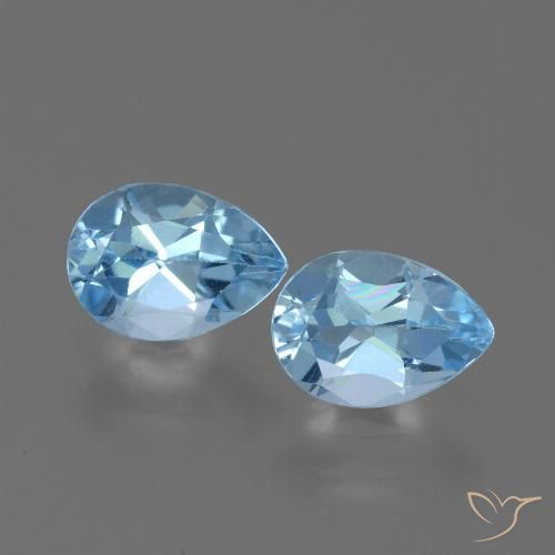 1.87ctw Naturale Celeste Topazio, Forma a pera, VVS-VS
