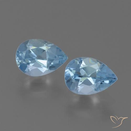 1.81ctw Naturale Blu svizzero Topazio, Forma a pera, VVS-VS