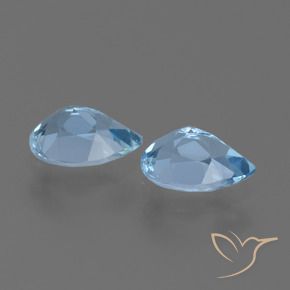 Gemme di Topazio Blu svizzero naturale da 1.81 ct, Forma a pera, VVS-VS
