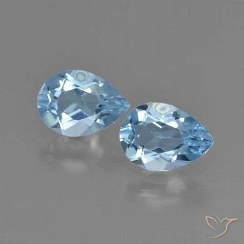 1.56ctw Naturale Celeste Topazio, Forma a pera, VS