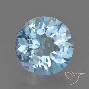 Topazio Celeste naturale da 2.40 ct, Rotondo, VS