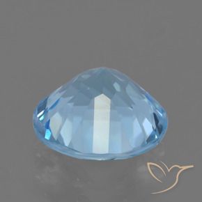 Topazio Celeste naturale da 2.40 ct, Rotondo, VS