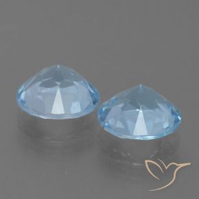 Gemme di Topazio Celeste naturale da 4.39 ct, Rotondo, VS