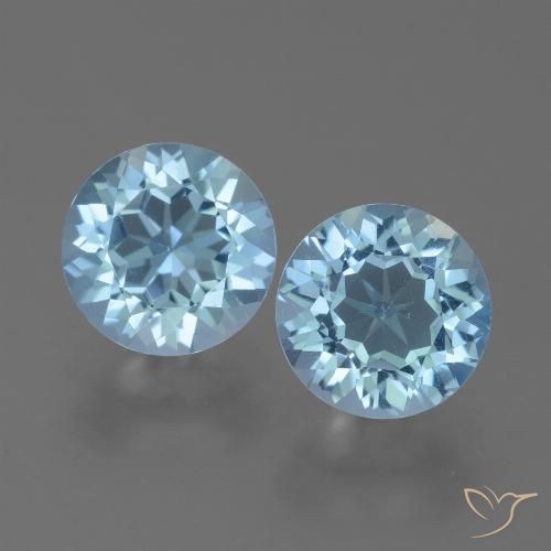 4.81ctw Naturale Celeste Topazio, Rotondo, VS