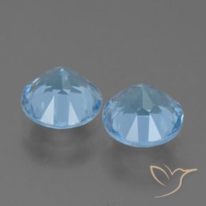 Gemme di Topazio Celeste naturale da 4.81 ct, Rotondo, VS