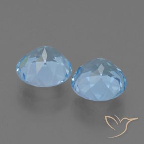 Gemme di Topazio Celeste naturale da 4.79 ct, Rotondo, VS