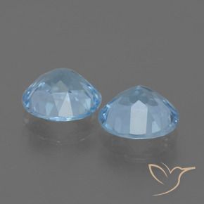 Gemme di Topazio Celeste naturale da 4.41 ct, Rotondo, VS