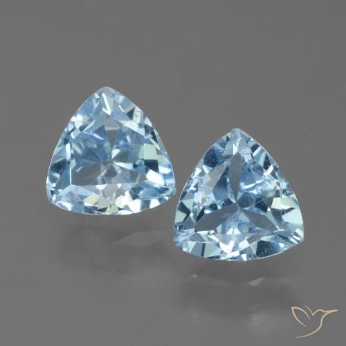 2.67ctw Naturale Celeste Topazio, Taglio trillion, VVS-VS