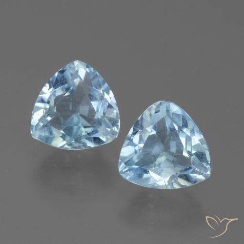 2.79ctw Naturale Celeste Topazio, Taglio trillion, VS