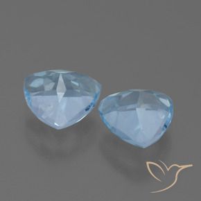 Gemme di Topazio Celeste naturale da 2.79 ct, Taglio trillion, VS