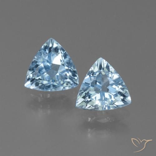 2.44ctw Naturale Celeste Topazio, Taglio trillion, VVS-VS