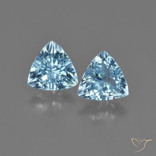 2.52ctw Naturale Blu svizzero Topazio, Taglio trillion, VVS-VS