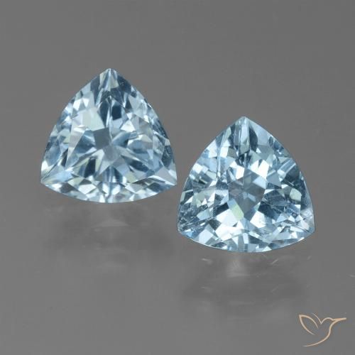 2.52ctw Naturale Blu svizzero Topazio, Taglio trillion, VVS-VS