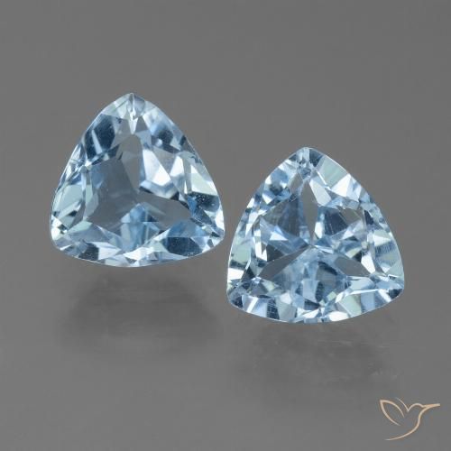 2.67ctw Naturale Blu svizzero Topazio, Taglio trillion, VVS-VS