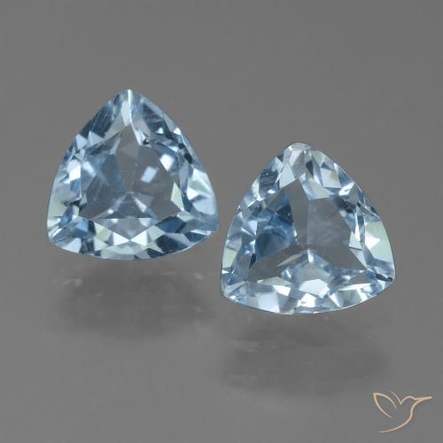 2.54ctw Naturale Celeste Topazio, Taglio trillion, VS