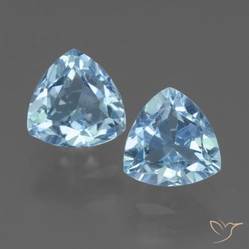 3.30ctw Naturale Celeste Topazio, Taglio trillion, VS