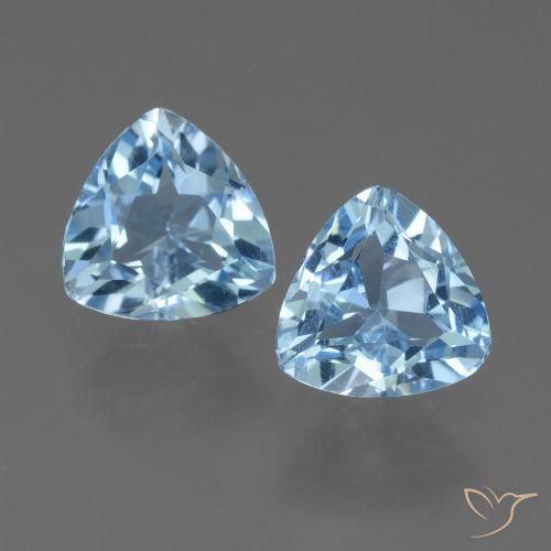 2.79ctw Naturale Blu svizzero Topazio, Taglio trillion, VS, Photo A