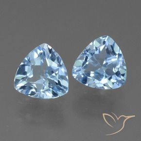 Gemme di Topazio Blu svizzero naturale da 2.79 ct, Taglio trillion, VS