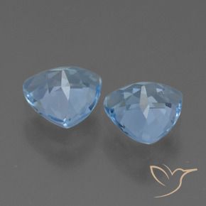 Gemme di Topazio Blu svizzero naturale da 2.79 ct, Taglio trillion, VS