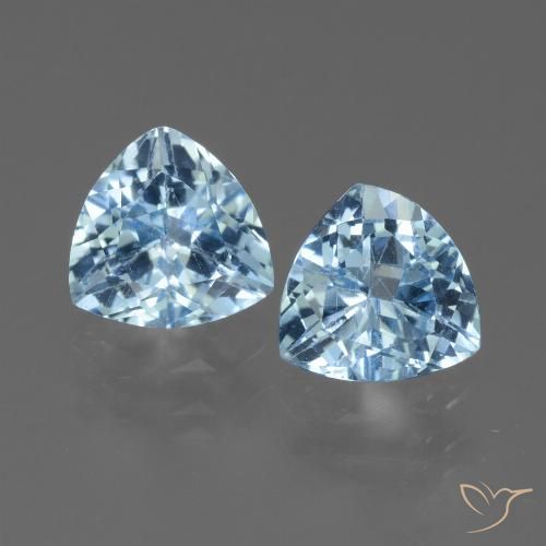 2.59ctw Naturale Celeste Topazio, Taglio trillion, VS