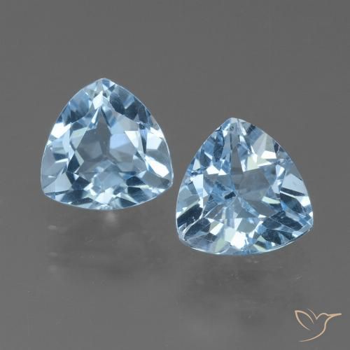 2.72ctw Naturale Celeste Topazio, Taglio trillion, VVS-VS