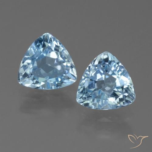 2.60ctw Naturale Celeste Topazio, Taglio trillion, VS