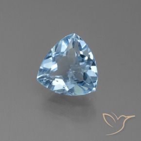 Topazio Celeste naturale da 1.14 ct, Taglio trillion, VS