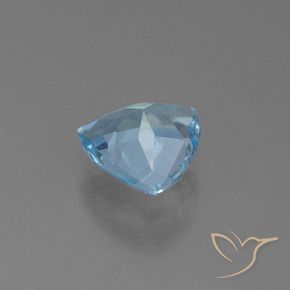 Topazio Celeste naturale da 1.14 ct, Taglio trillion, VS
