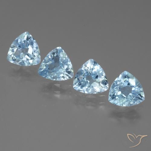 4.88ctw Naturale Celeste Topazio, Taglio trillion, VS