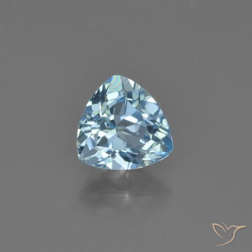 1.35ct Naturale Celeste Topazio, Taglio trillion, VVS-VS