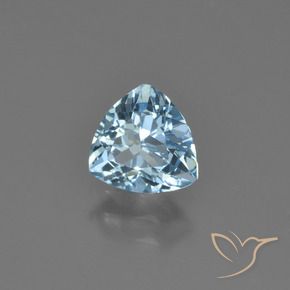 Topazio Celeste naturale da 1.35 ct, Taglio trillion, VVS-VS