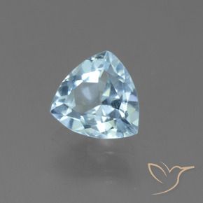 Topazio Celeste naturale da 1.17 ct, Taglio trillion, VS