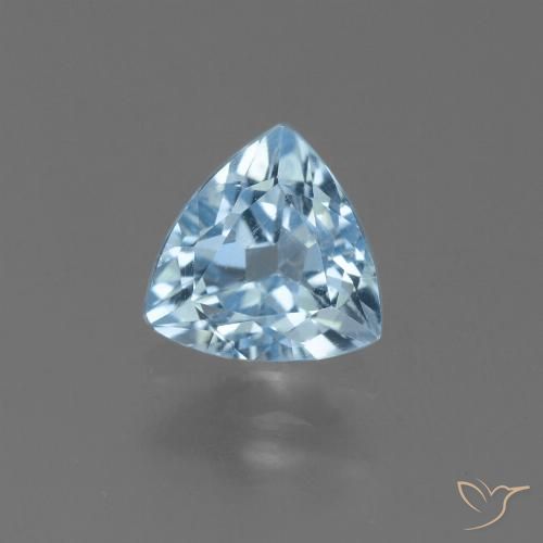 1.34ct Naturale Celeste Topazio, Taglio trillion, VS