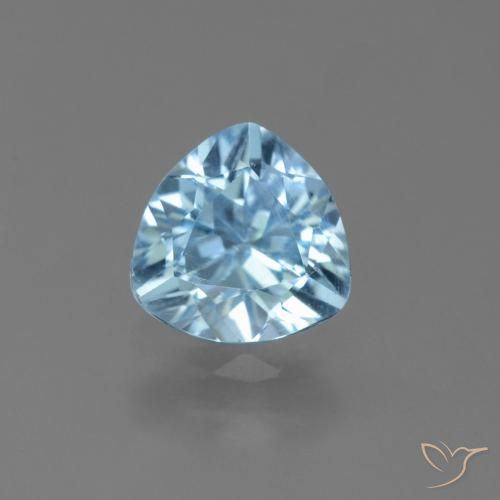 1.32ct Naturale Celeste Topazio, Taglio trillion, VS