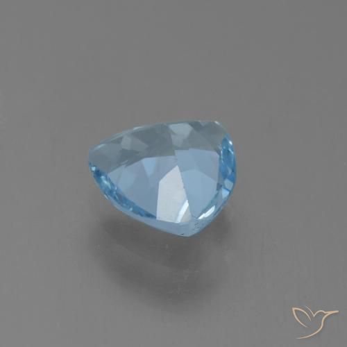 Topazio Celeste naturale da 1.32 ct, Taglio trillion, VS