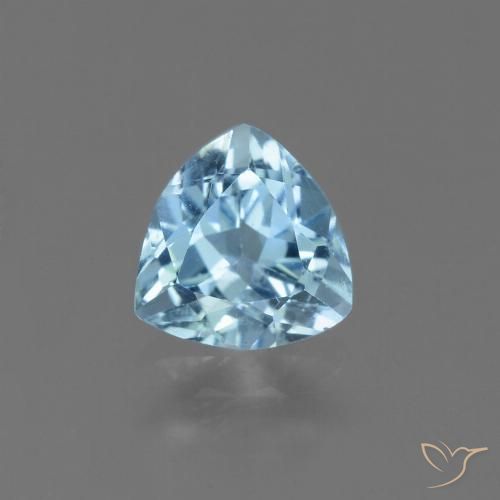 1.32ct Naturale Celeste Topazio, Taglio trillion, VS