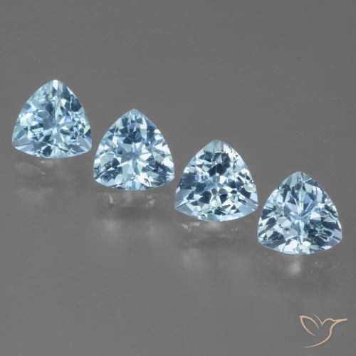 5.58ctw Naturale Celeste Topazio, Taglio trillion, VVS-VS