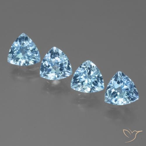 4.84ctw Naturale Blu svizzero Topazio, Taglio trillion, VVS-VS