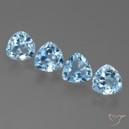 5.37ctw Naturale Celeste Topazio, Taglio trillion, VVS-VS