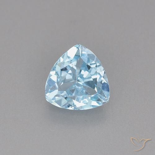 1.45ct Naturale Celeste Topazio, Taglio trillion, VS