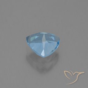 Topazio Celeste naturale da 1.30 ct, Taglio trillion, VS