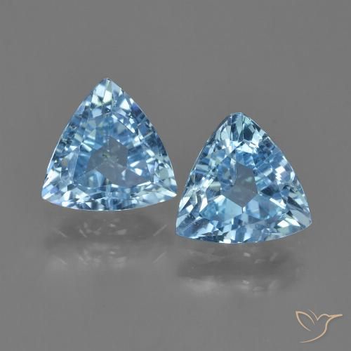 2.32ctw Naturale Celeste Topazio, Taglio trillion, VS