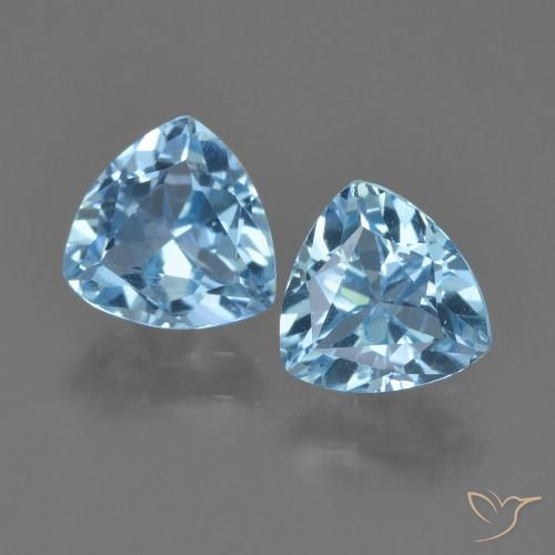 2.63ctw Naturale Blu svizzero Topazio, Taglio trillion, VS