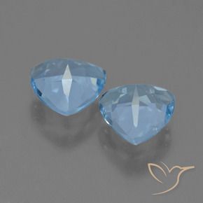 Gemme di Topazio Blu svizzero naturale da 2.63 ct, Taglio trillion, VS